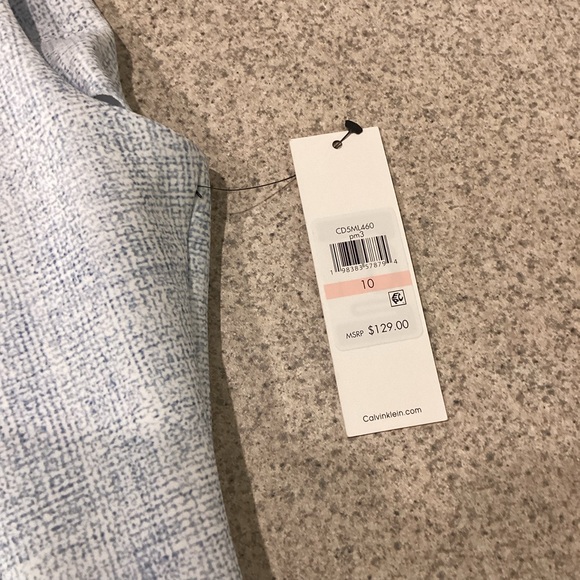 Calvin Klein Blue Floral Scuba Sheath Dress - Picture 7 of 10